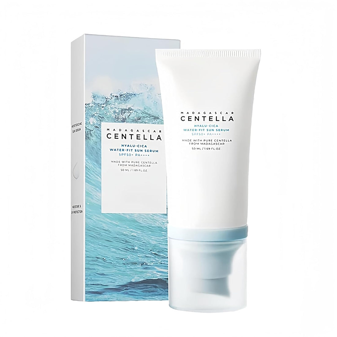 Madagascar Centella, Hyalu-Cica Water-Fit Sun Serum SPF 50+ PA++++ (50 ml) SKIN1004