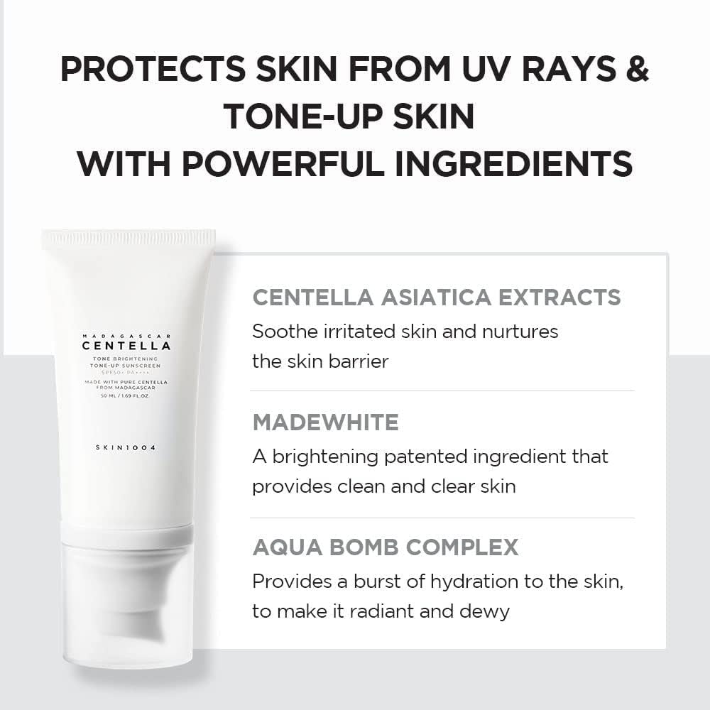 Madagascar Centella Tone Brightening Tone-Up Sunscreen SPF50+ PA+++ (white)